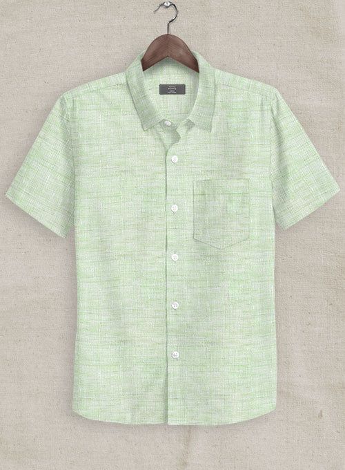 Men have deep needs to create an attractive outfit that looks premium and our Dublin Sea Green Linen Shirt is a handy piece to carry well for traveling. 
 
 Featuring a solid green hue, our green shirt will be a go to choice for those with more favorable comfort and fashion. 
 
 Crisp All Natural Fabric Linen, Natural Fabrics are always better than Man-Made Polyester fabrics, they are more comfortable and adapt to the body shape very well. 
 
 Made To Your Measurements