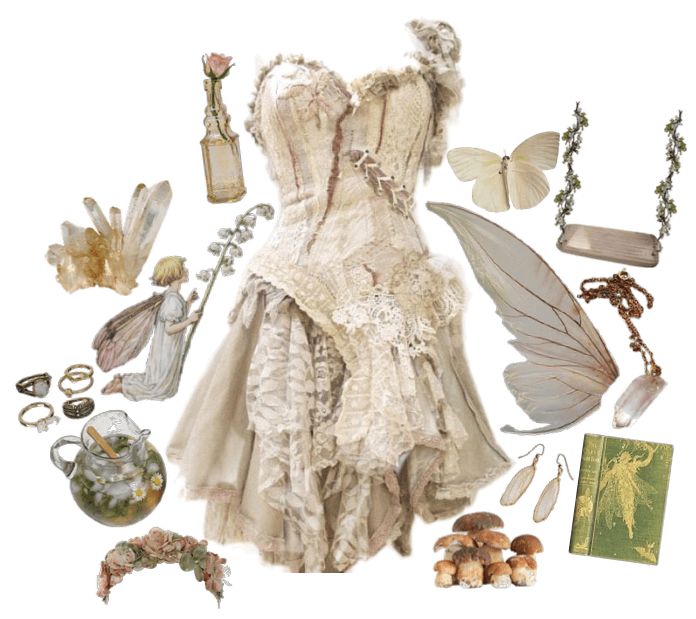 Fairy | Irish Folklore Outfit | ShopLook Spring Fairy Outfit, Forest Fairy Aesthetic Outfit, Ten Faire Outfit Fairy, Fairy Asthetics Outfit, Fantasy Fairy Outfit, Folklore Outfit Aesthetic, Light Fairy Outfit, Fairycore Winter Outfits, Folklore Aesthetic Outfits