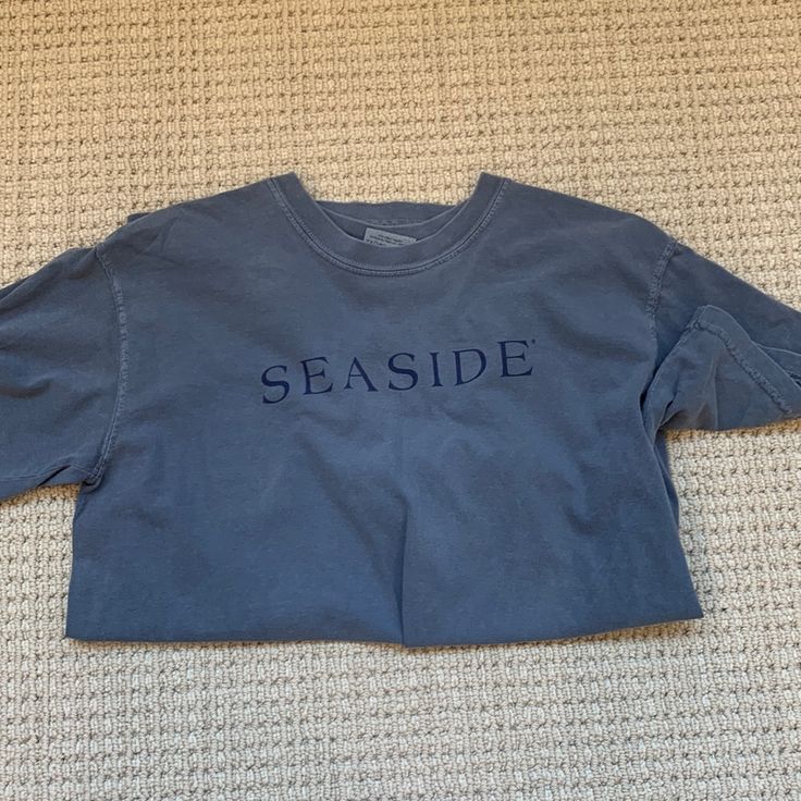 Seaside Shirt, Size Small, Never Worn Seaside Sweatshirt Aesthetic, Seaside Clothes, Beachy Shirts, Cute T Shirts For Women, Seaside Sweatshirt, Dry Goods Clothing, Sky Blue Shirt, Seaside Shirt, Salt Life Shirts