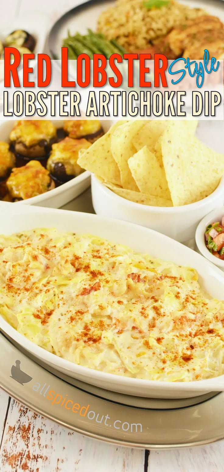 Lobster Artichoke Dip Lobster Artichoke Dip, Recipe Artichoke, Lobster Appetizers, Red Lobster Copycat, Lobster Dip, Artichoke Dip Easy, Crab And Artichoke Dip, Seafood Dip, Restaurant Style Recipes