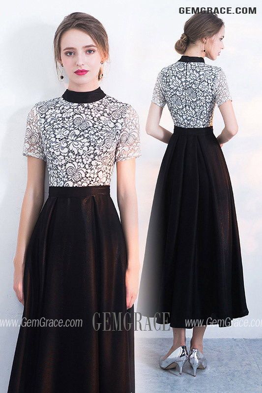 10% off now|Free shipping world-wide. Black And White Lace Retro Party Dress With Short Sleeves at GemGrace. Click to learn our pro custom-made service for wedding dress, formal dress. View #WeddingGuestDresses for more ideas. Black And White Party Dress, Black And White Party Dresses, Cheap Homecoming Dresses, Homecoming Dresses Long, Formal Party Dress, Retro Party, Semi Formal, White Lace, Homecoming Dresses