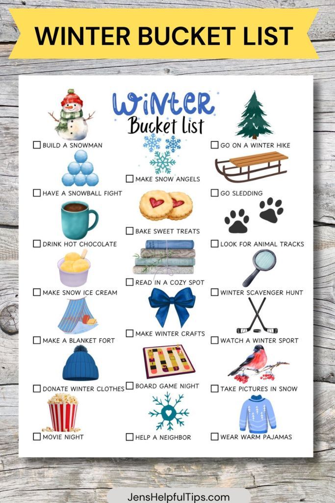 Winter bucket list Xmas Bucket List, Winter Bucket Lists, Bucket List For Families, Making A Cake, Time Magic, Christmas Bucket List, Board Game Night, Christmas Bucket, Winter Bucket List