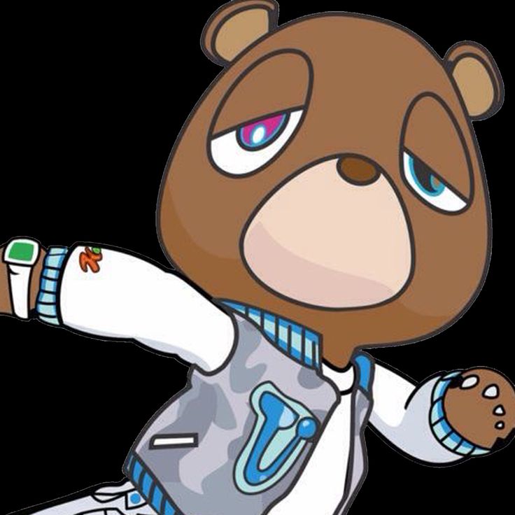 Kanye Wests “Dropout Bear” running Dropout Bear Pfp, Kanye Bear Pfp, Graduation Bear Kanye, 2000s Kanye, Kanye Graduation Bear, Graduation Kanye West, Kaney West, Kanye Graduation, Kanye Bear