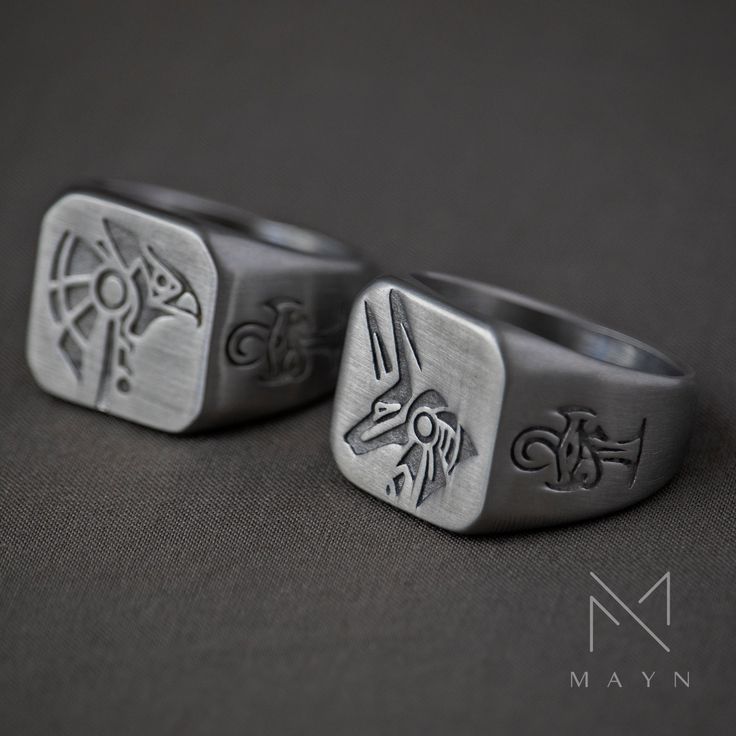 An Egyptian gods Anubis and Horus signet rings catch the eye and has meaning as a piece of jewelry showing ancient Egyptian gods. Made with fine details, it honors the deep stories and past of Egypt becoming a fashionable and important accessory. ◾️ SPECIFICATIONS ◾️ Material: 316 Stainless Steel Type: Handmade Signet Ring Durable: Anti-scratch / Waterproof / No Rust / No Tarnish Warranty: 2 years TRANSLATE with x English Arabic Hebrew Polish Bulgarian Hindi Portuguese Catalan Hmong Daw Romanian Ceremonial Symbolic Hand Cast Rings, Symbolic Ceremonial Jewelry With Engraving Option, Symbolic Ceremonial Etched Jewelry, Ceremonial Symbolic Etched Jewelry, Symbolic Etched Signet Ring, Symbolic Etched Jewelry For Ceremonial Occasions, Symbolic Formal Jewelry With Etched Details, Symbolic Signet Ring As Gift, Formal Symbolic Etched Jewelry