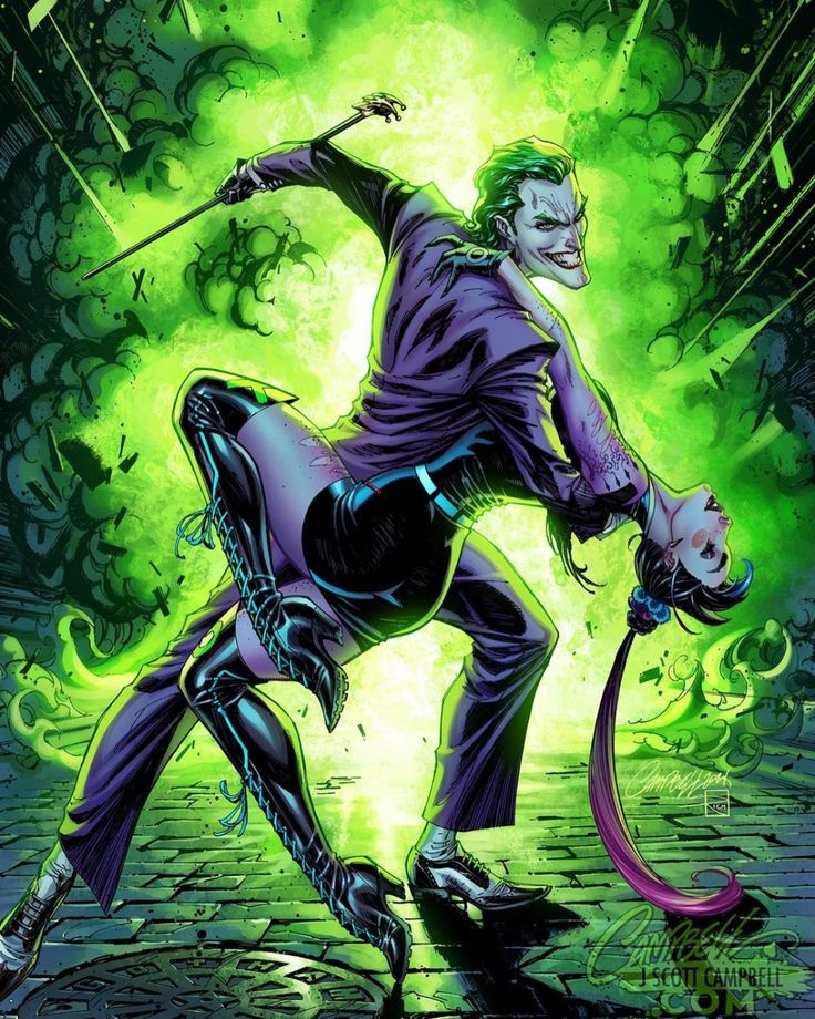 J. Scott Campbell♠️🎨 (@JScottCampbell) / Twitter Joker And Punchline, Punchline Dc, Dark Knights Of Steel, Scott Campbell Art, Dark Knights, Joker Comic, Gotham Villains, Joker Artwork, J Scott Campbell