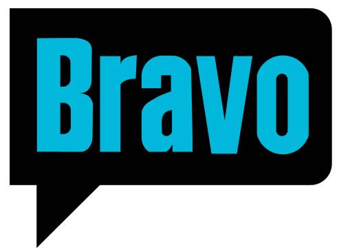 the word bravo in blue on a black background