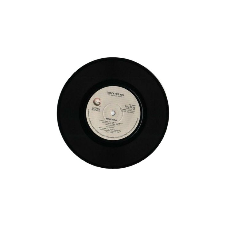 a black and white record on a white background