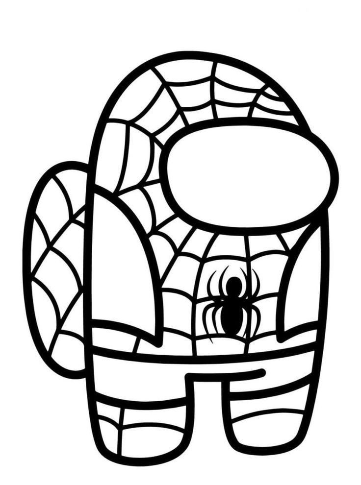 a spiderman coloring page with the letter g in it's web - like pattern