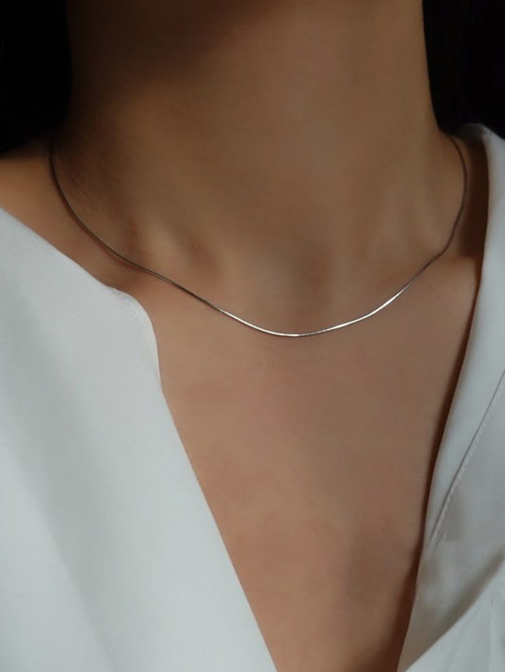 Silver Fashionable Collar  Stainless Steel   Embellished   Women's Fashion Jewelry Minimalist Chain, Harry Potter Dr, Sterling Silver Chain Necklace, Pretty Jewelry, Watches Women Fashion, Girly Jewelry, Minimalist Necklace, Silver Chain Necklace, Pretty Jewellery