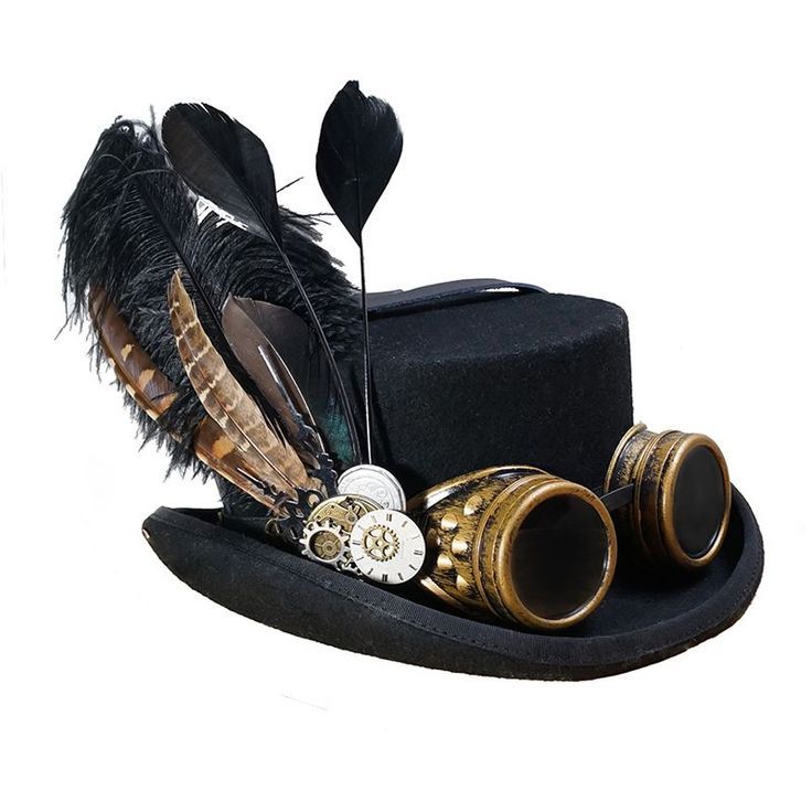 The price is for a hat only, others are not included.  Garment Size   	 		 			Size 			S 			M 			L 			XL 		 		 			Head Circumference 			54-56 			56-58 			58-60 			60+ 		 		 			Height 			15 			15 			15 			15 Steampunk Mode, Top Hats For Women, Steampunk Outfits, Steampunk Party, Punk Top, Steampunk Top, Mode Steampunk, Steampunk Couture, Steampunk Top Hat