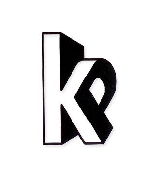 the letter k is made up of black and white letters