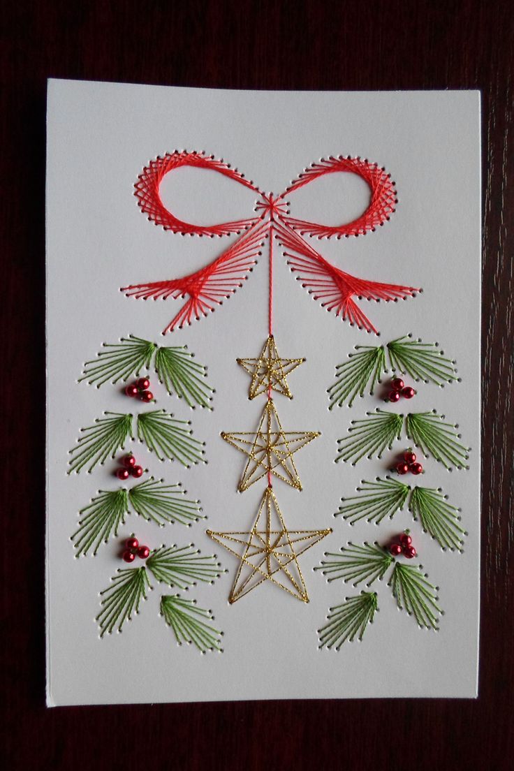 a card with christmas decorations on it