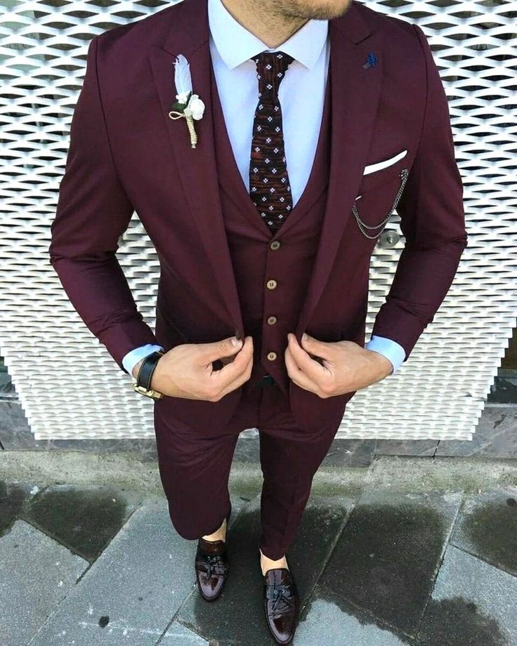 Elevate your style with our premium Three Piece Burgundy Men's Suit from #fashionbytarun 🤵🎩 Handmade in India, perfect for weddings, engagements, or proms. Limited quantity available! #IndianFashion #MensWear #WeddingSuit