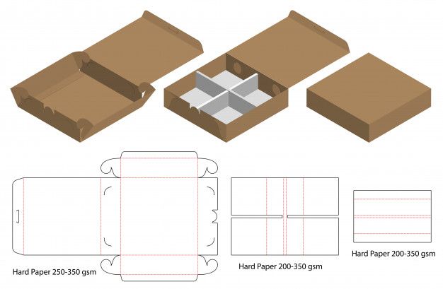 an open cardboard box with the lid cut out and ready to be used for packaging