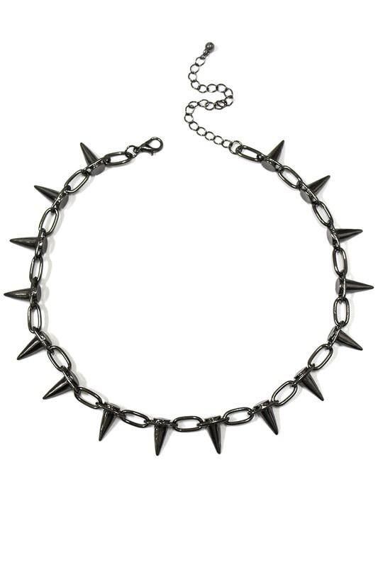 Metal Outfits, Spiked Necklace, Spiked Choker, Emo Accessories, 90s Choker, Spiked Jewelry, Edgy Jewelry, Spike Necklace, Witching Hour