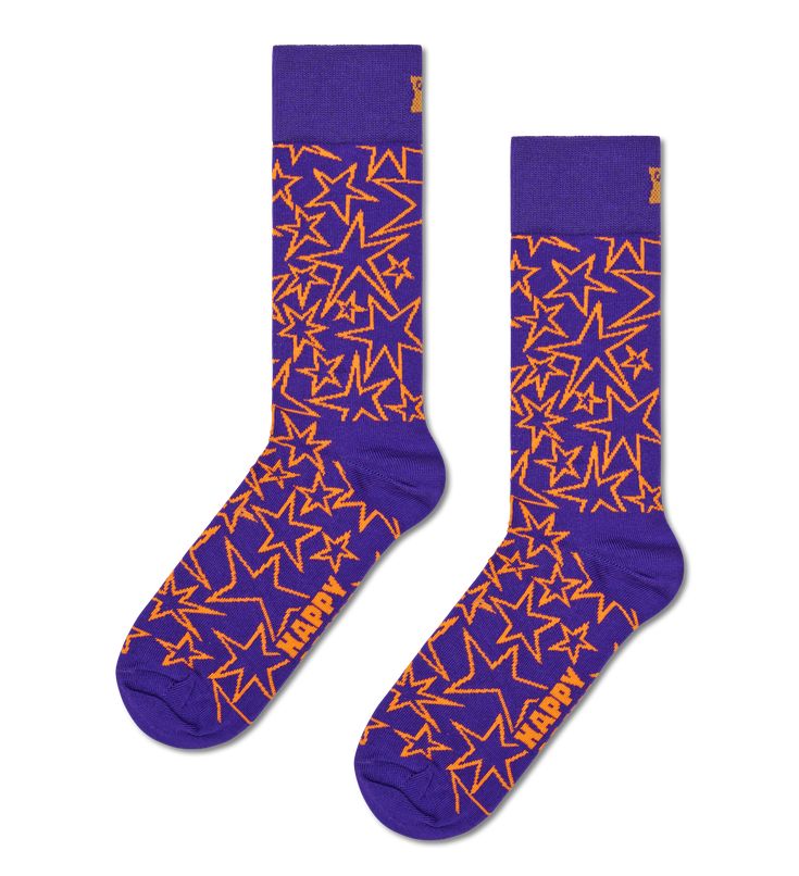 You might have tried star socks, but have you tried mega star socks? Elevate your star game and blast off! These socks are made from soft and breathable combed cotton, and with reinforced heel and toe. 
  
  
The Mega Star Sock is out of this world, featuring a vibrant, oversized star pattern that's sure to make a statement. With a bold, eye-catching design, these fun socks are perfect for adding a dash of personality to any outfit. Whether you're dressing up or dressing down, the Mega Star Sock Happy Socks Outfit, Star Socks, Horse Socks, Cow Socks, Socks Outfit, Cosy Socks, Rainbow Socks, Flower Socks, Vintage Socks