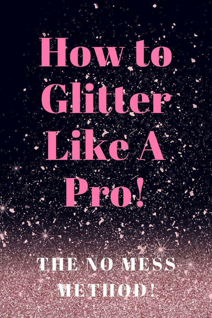 a pink and black poster with the words how to glitter like a pro on it