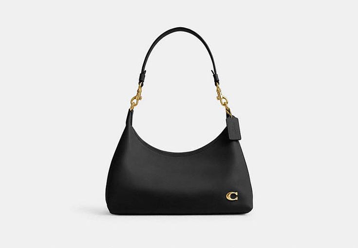 Coach Black Leather Bag, Small Black Coach Purse, Black Hand Bags For Women, Coach Small Shoulder Bag, Large Coach Bag, Coach Black Purse, Coach Purses Aesthetic, Coach Juliet Bag, Black Bags Aesthetic