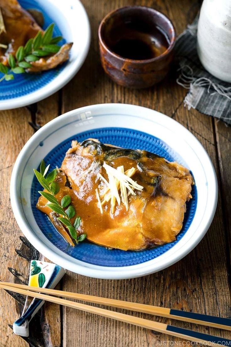 Saba Misoni is a classic Japanese home cooked dish that mackerel fillets are simmered in miso sauce along with ginger. Tender and flavorful, Saba Misoni goes really well with steamed rice! #saba #mackerel #miso | Easy Japanese Recipes at JustOneCookbook.com Saba Fish Recipe, Washoku Recipes, Saba Recipe, Holiday Seafood Recipes, Chef Taro, Traditional Asian Dish, Miso Recipes, Miso Recipe, Miso Sauce