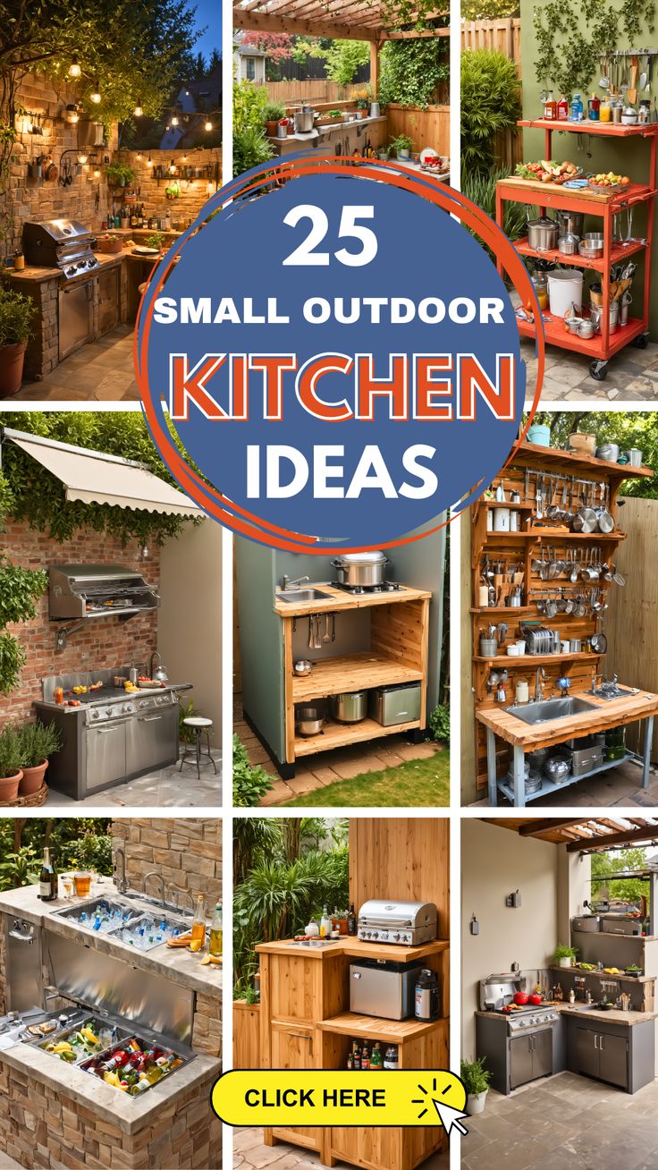 25 small outdoor kitchen ideas that are easy to build and great for the backyard or garden