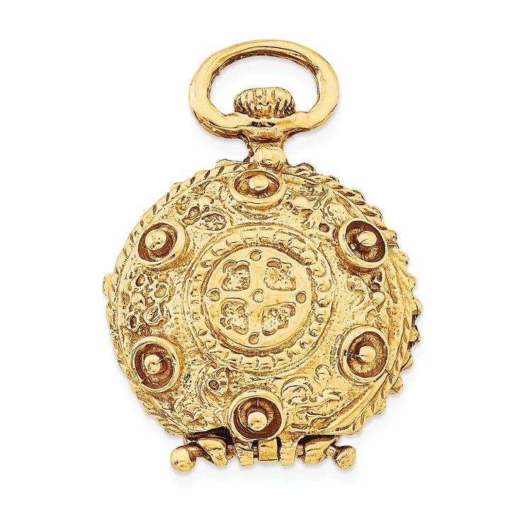 14k Yellow Gold Fancy Domed Locket Gold Watches, Watches For Sale, Photo Pendant, Yellow Gold Jewelry, Bow Jewelry, Locket Charms, Rose Jewelry, Fine Jewellery Necklace, Gold Charm