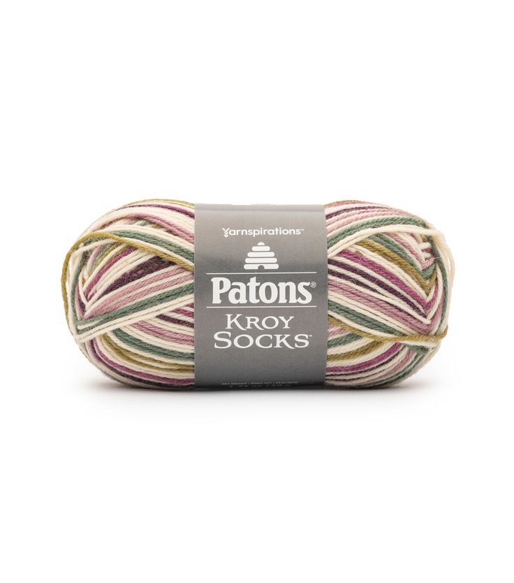 the patons kroy socks yarn is multicolored and has stripes on it