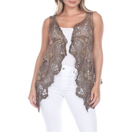 Crochet and lace make this vest very feminine with a vintage flare. Airy open vest is an easy fit. Great for layering. You'll want all the colors.The Brand: Simply Couture creates feminine, vintage, romantic and comfortable updated fashion in sizes S-XL. Looking for lace, crochet, embroidery, tie-dyed or something fresh and new and fun? Simply Couture is one-stop shopping for fashion and style. Color: Bronze. Gender: female. Age Group: adult. Vintage Flare, Crochet Embroidery, Color Bronze, Lace Making, Lace Crochet, Khaki Color, Tie Dyed, Crochet Lace, Fashion And Style