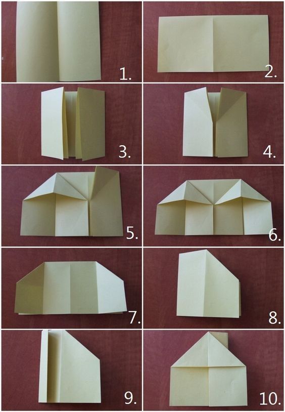 instructions to make an origami house