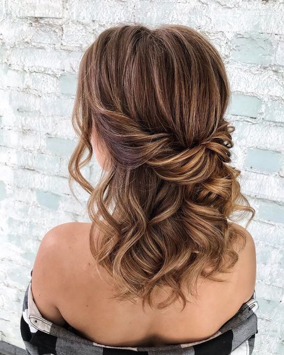 Partial Updo, Hair Half Up Half Down, Wedding Hair Half, Boho Hairstyle, Mother Of The Bride Hair, Hair Half Up, Bridesmaid Hairstyles Half Up Half Down, Half Up Half Down Hairstyles, Up Dos For Medium Hair