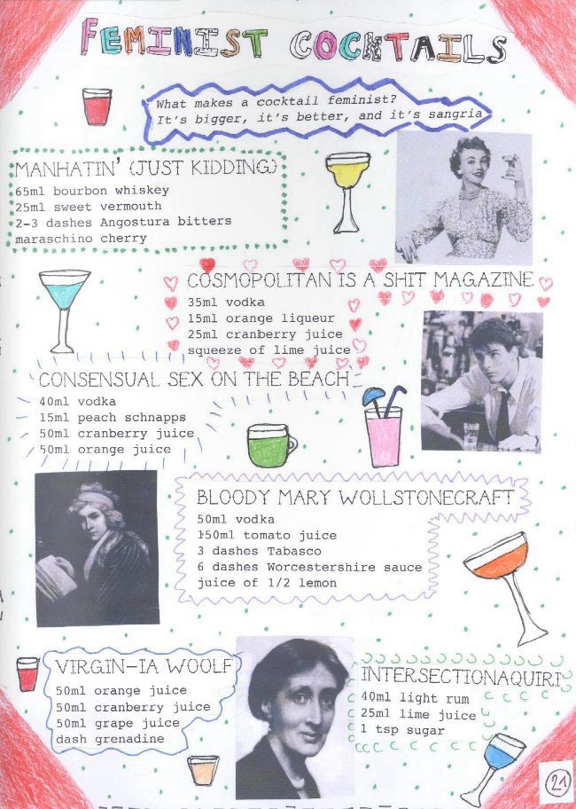 a poster with pictures and words on it that says, ferment cocktails