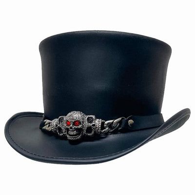 Mens Top Hat - The Leather Marlow w/ LT Hat Band – American Hat Makers Leather Top Hat, American Hat Makers, American Hat, Mad Hat, Mens Top, Mens Hats, Top Hats, Red Eye, Hat Band