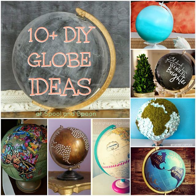 a collage of different globes with the words 10 diy globe ideas