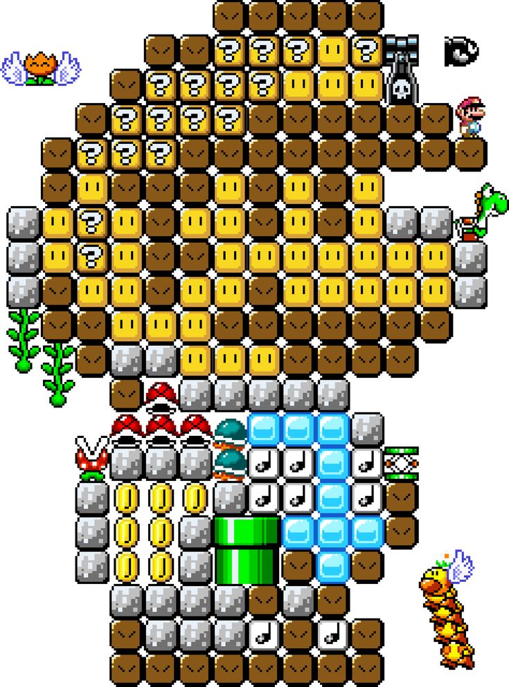 an old - school computer game with many different items and colors on the screen, including buttons