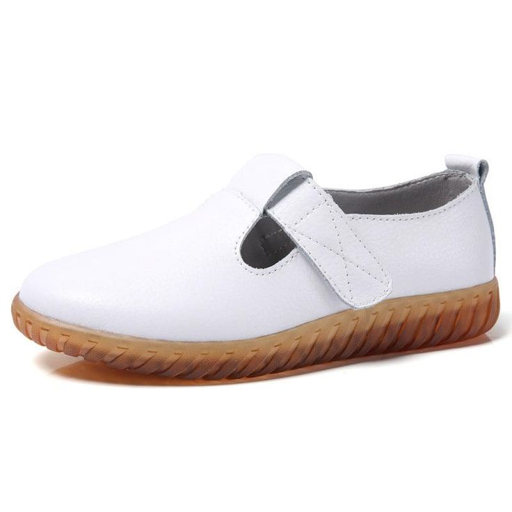 Summer New Comfortable And Versatile Peas Shoes - Trendha Leather Shoes Women Flats, Nurse Shoes, Women Casual Shoes, Leather Loafer Shoes, Loafer Shoes Women, Loafers Online, Oxford Flats, Shoes For Girls, Nursing Shoes