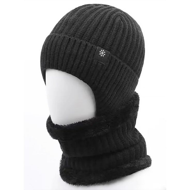 Season:Fall,Winter; Gender:Men's; Style:Fashion,Daily; Material:Polyester; Pattern:Solid Color; Listing Date:10/14/2024; Type:Plush hat Winter Sports Hats For Winter, Windproof Hat For Winter Sports, Windproof Hat For Fall, Winter Wear Windproof Hat, Black Acrylic Beanie For Winter, Winter Sports Hats With Fleece Lining, Casual Winter Hats With Fleece Lining, Winter Cap With Fleece Lining, Windproof Winter Hats One Size