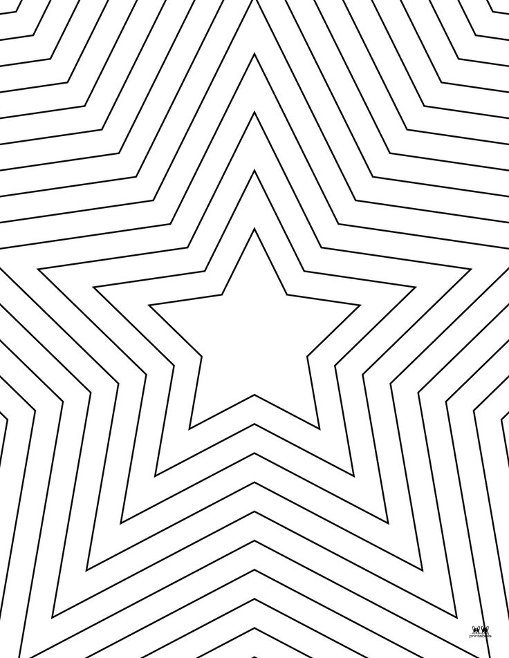 a star is shown in the middle of a black and white pattern, with lines going through it