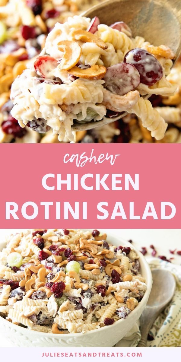 chicken rotini salad with cranberries and nuts