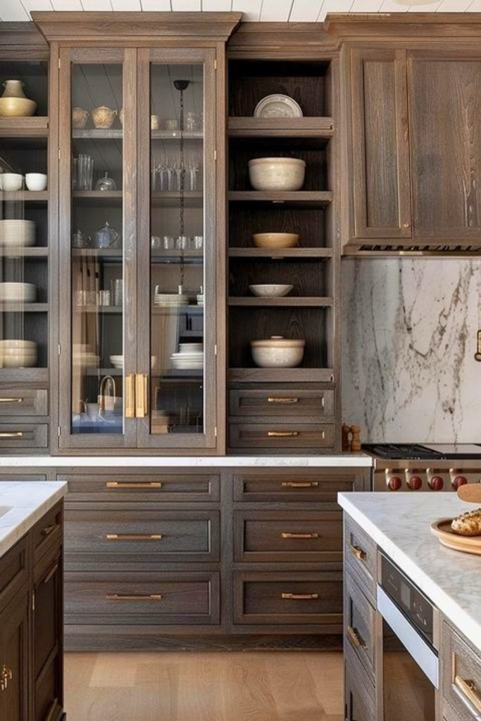 27 Dark Wood Kitchen Cabinets – The Crafty Hacks Dark Wood Shaker Cabinets, Darker Cabinets Kitchen, Stained Ash Wood Cabinets, Kitchen Dark Stained Cabinets, Modern Red Oak Kitchen Cabinets, Dark Stained Oak Cabinets, Cabinet Pulls For Dark Wood Cabinets, Bleached Walnut Kitchen Cabinets, English Cabinet Design