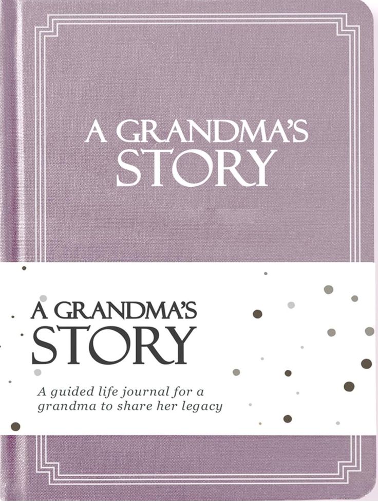 a grandma's story book cover with polka dots on the front and bottom corner