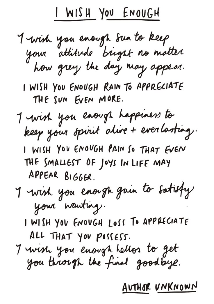 a handwritten letter to someone who is not happy about their life and the message