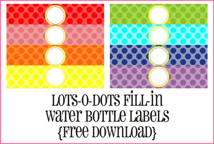 the rainbow dots fill in water bottle labels with free printables for kids and adults