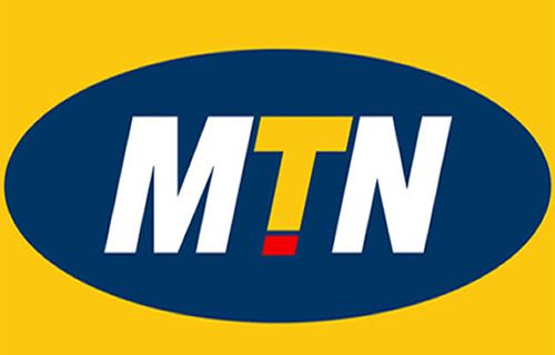 the mtn logo on a yellow background