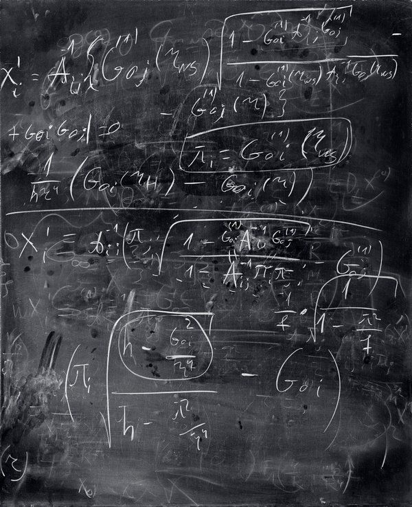 an old blackboard with some writing on it