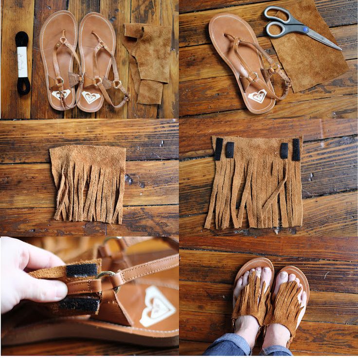 <b>Let's be real, the boho style doesn't come cheap.</b> Diy Leather Sandals, Hantverk Diy, Diy Sandals, Fringe Sandals, Shoe Making, Mode Boho, Pretty Designs, Boho Diy, T Strap Sandals