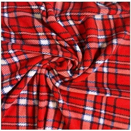 a red and white plaid fabric