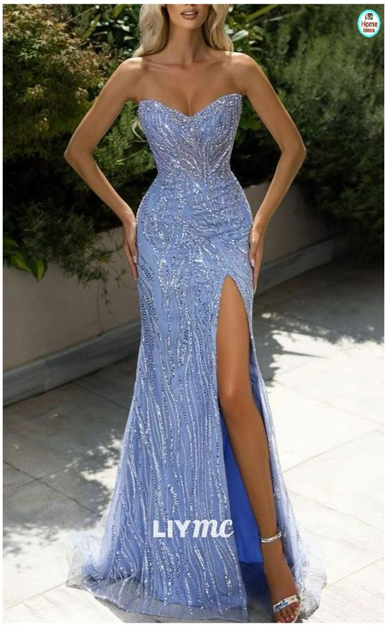 Blue Prom Dresses 2024, Prom Dresses For Tan Skin, Mermaid Dress Prom, Sweetheart Neckline Prom Dress, Light Blue Formal Dress, Prom Blue, Blue Mermaid Prom Dress, Photoshopped Pictures, Tight Prom Dresses