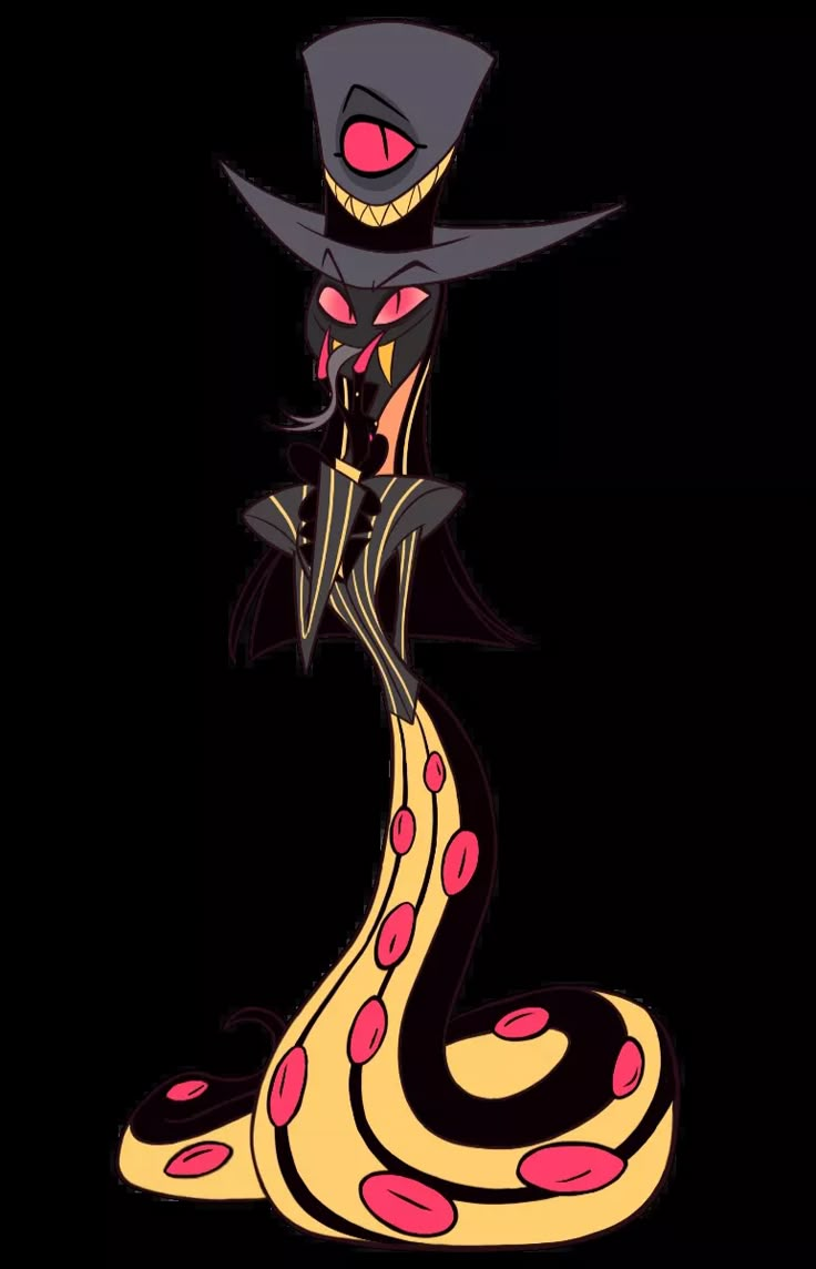 an image of a cartoon character with a snake on it's tail wearing a hat