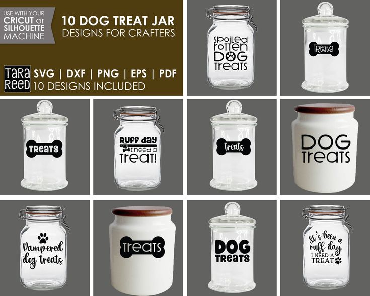 10 dog treat jar designs for crafters to use in crafts and diy projects