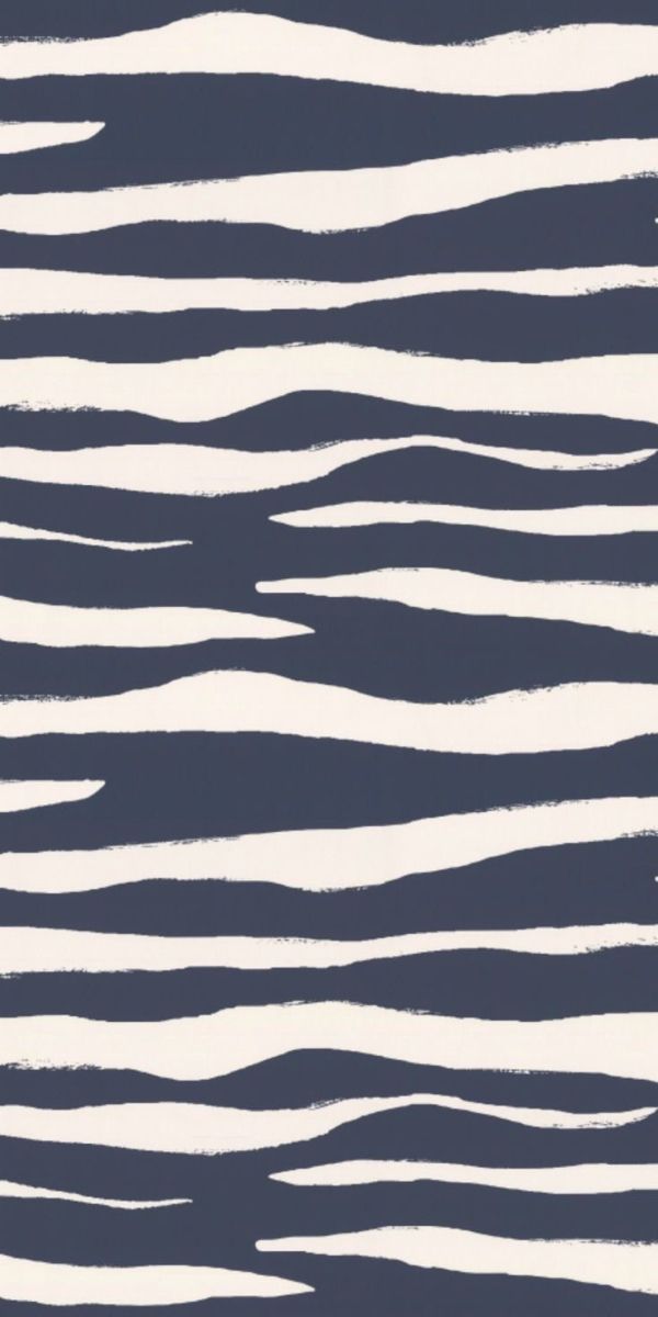 a blue and white striped wallpaper with wavy lines on the top, bottom and bottom