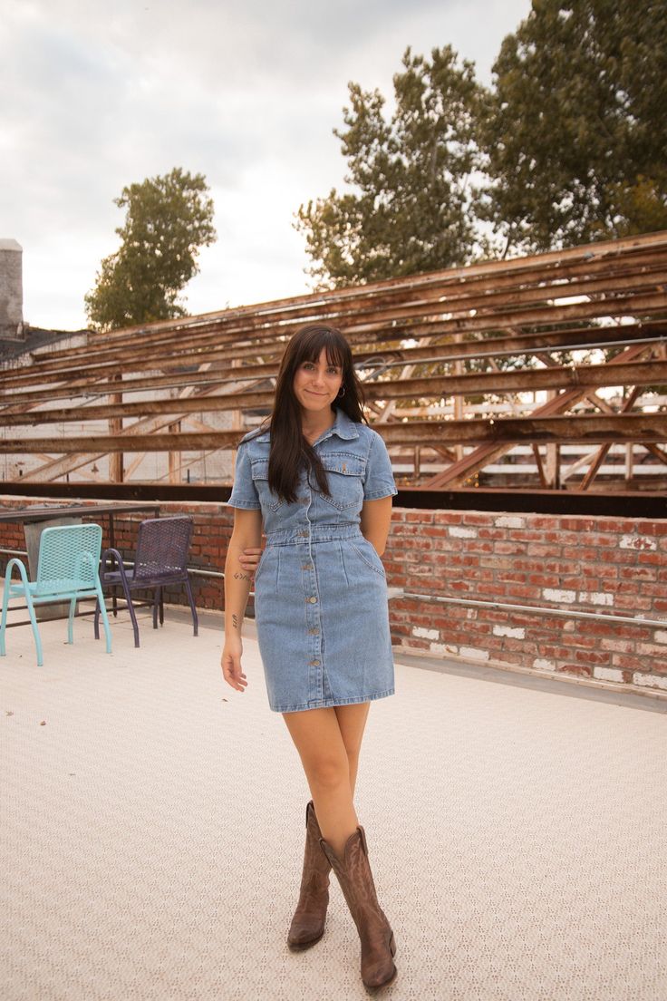 Model is wearing a small Denim dress with pockets - full button down Skirts And Dresses, Dress With Pockets, British Indian, And Dresses, Denim Dress, Button Downs, Dress Shoes, Top Outfits, How To Wear